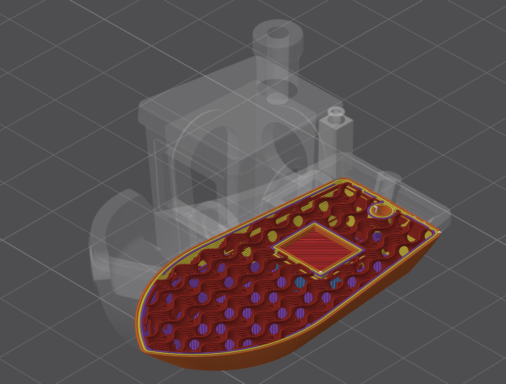 20% Gyroid infill density — lightweight FDM structure
