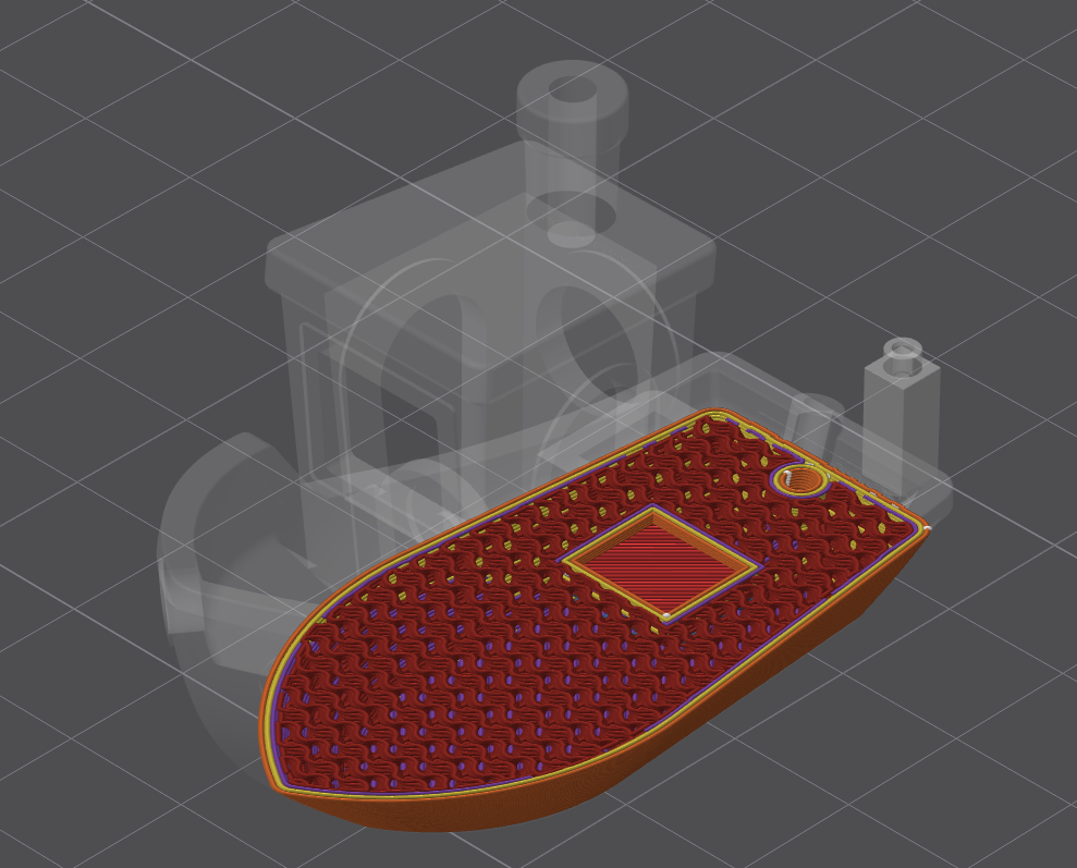 40% Gyroid infill density — standard FDM structure