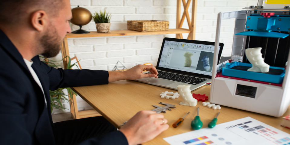Engineer reviewing a 3D model to avoid common mistakes before ordering a custom 3D printed part