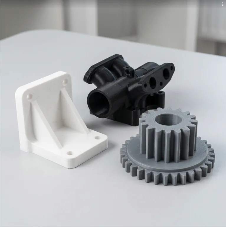 Batch of Hyper ABS 3D printed clips, mounts and gears ready for despatch