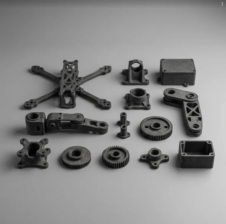 3D printed PA12 carbon fibre nylon structural components
