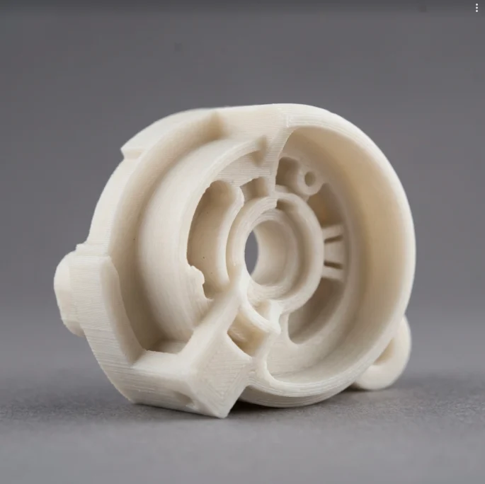 PA6 nylon 3D printed volute pump housing with internal scroll passage
