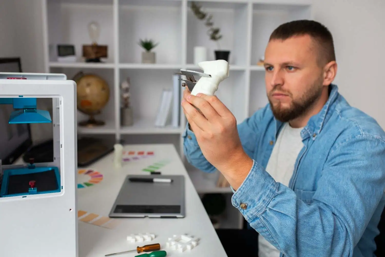 SLA 3D printing prototype inspection for engineering